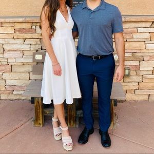 Nordstrom White Midi Dress